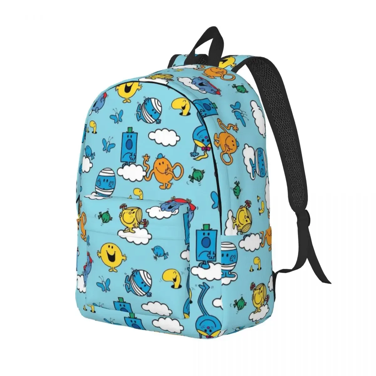 mr men littles cartoon miss sac à dos pour hommes femmes cool étudiant travail sac à dos collège toile sacs durables