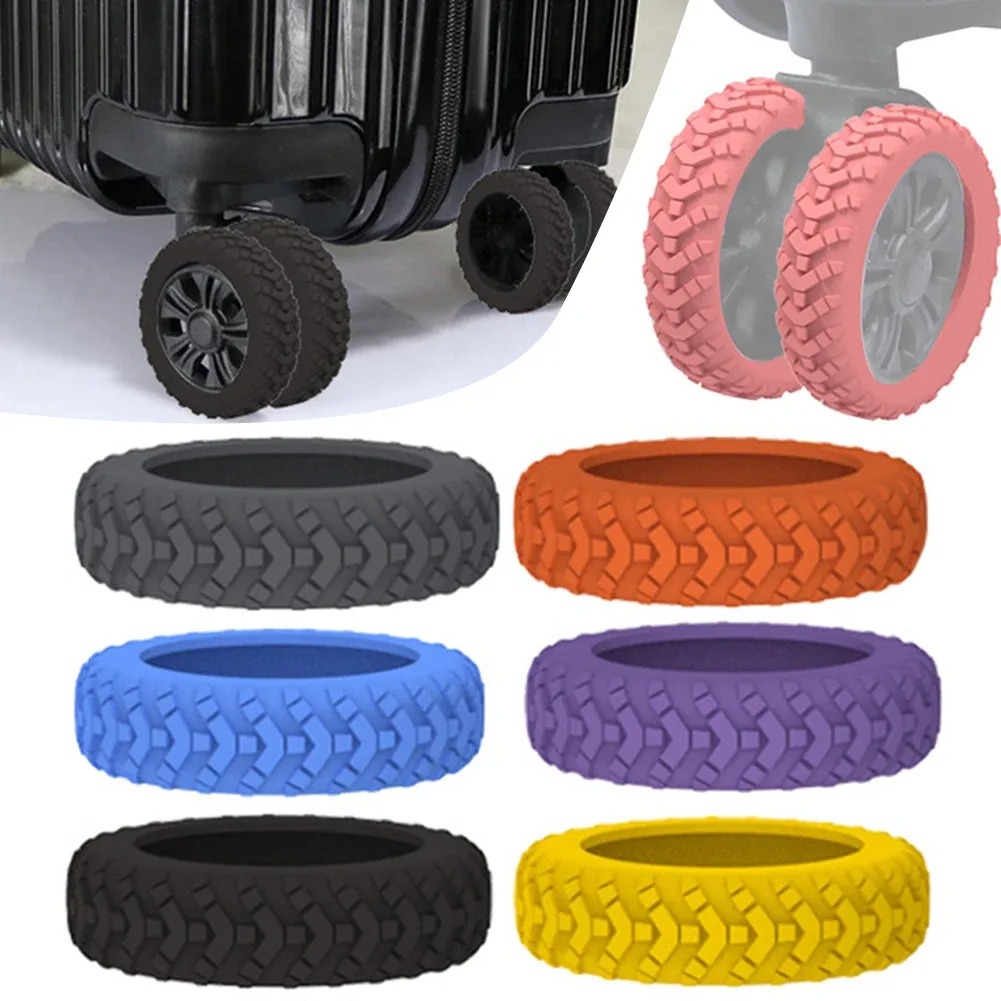 roues de valise universelles en silicone, 8 pièces, chariots de degré d'usure, roulette pour valise