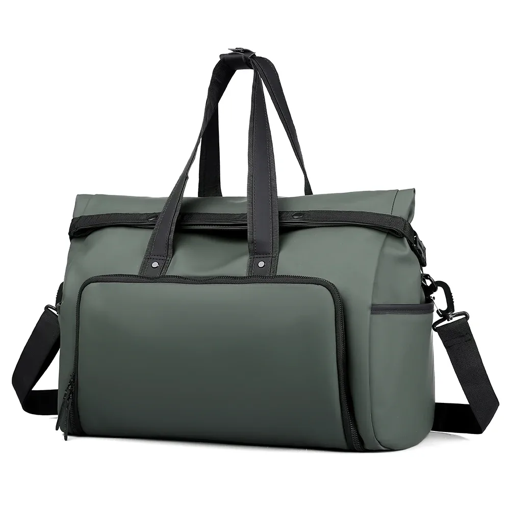 Sac de voyage résistant à l'usure de grande capacité, sac à bagages pour courtes distances de 15.6 pouces, cartable pour hommes et femmes, sac de séparation sec et humide