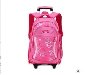 sac à dos d'école à roulettes pour enfant fille