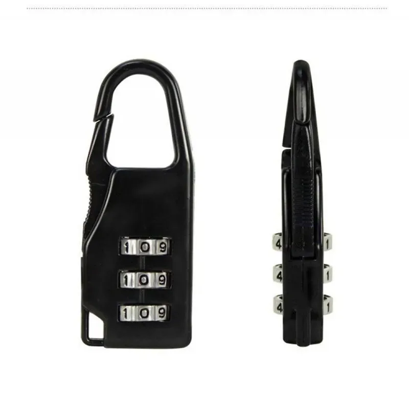serrure à combinaison de mot de passe avec numéro de code à 3 chiffres, petit sac de voyage portable à fermeture éclair, cadenas de valise