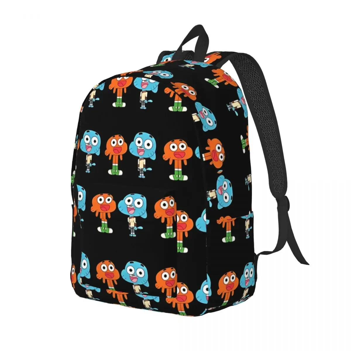 gumball pixel art modèle sac à dos pour hommes femmes étudiant randonnée sac à dos comédie incroyable monde de gumball ordinateur portable sacs en toile