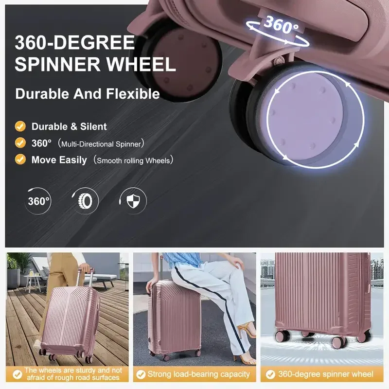 valise de cabine durable en matériau pp, fermeture à glissière et verrouillage par mot de passe, voyage d'affaires, cabine, coffre gonflable, nouveau, 2024, 13, 20/28