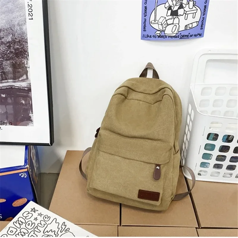 Nesitu A4 Vintage Durable vert noir kaki marron 14 pouces ordinateur portable toile hommes femmes sac à dos école randonnée sac de voyage M31