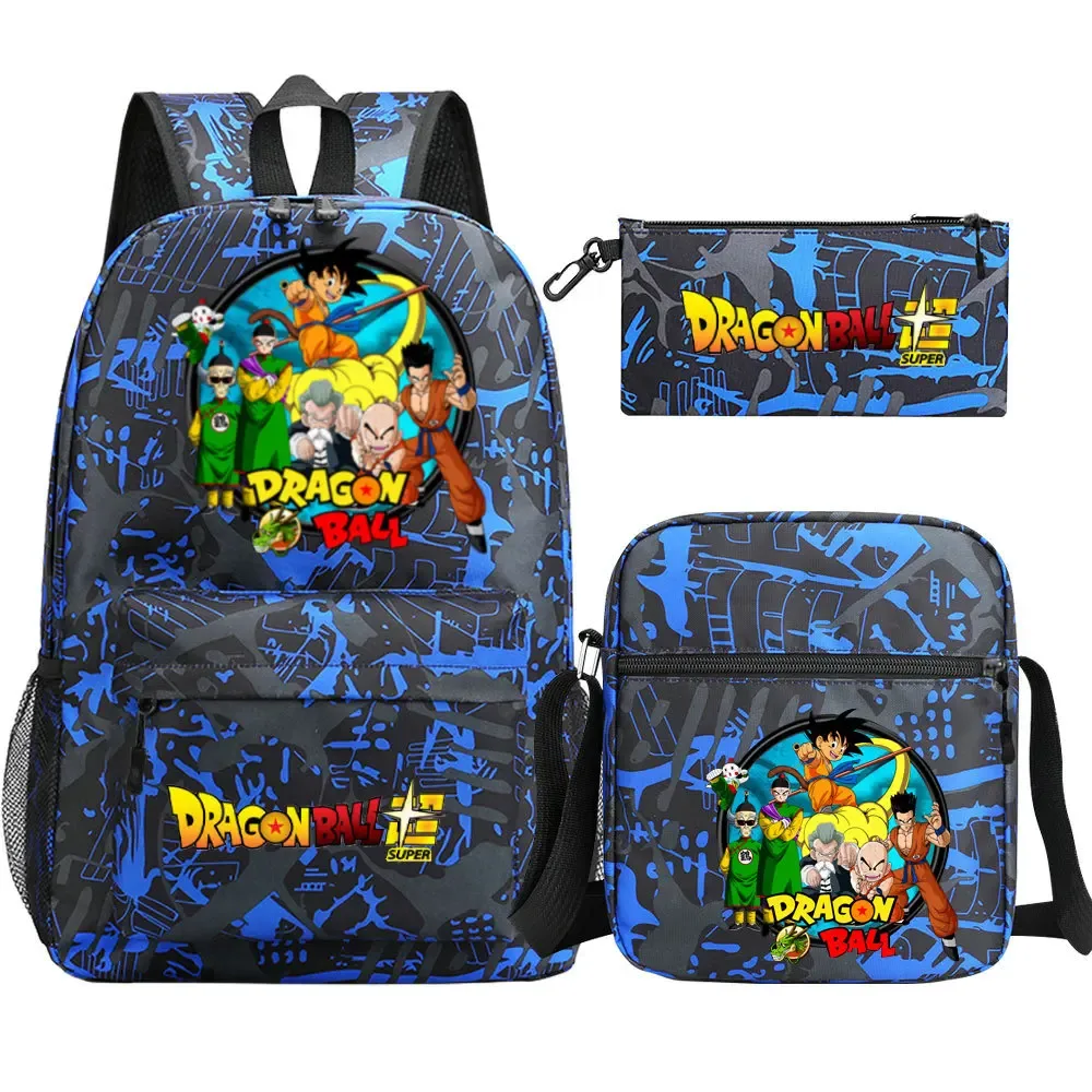 ensemble de sacs à dos dragon ball avec sac à déjeuner et trousse à crayons, sacs à dos pour garçons, sacs à dos légers pour ordinateur portable, sacs de voyage
