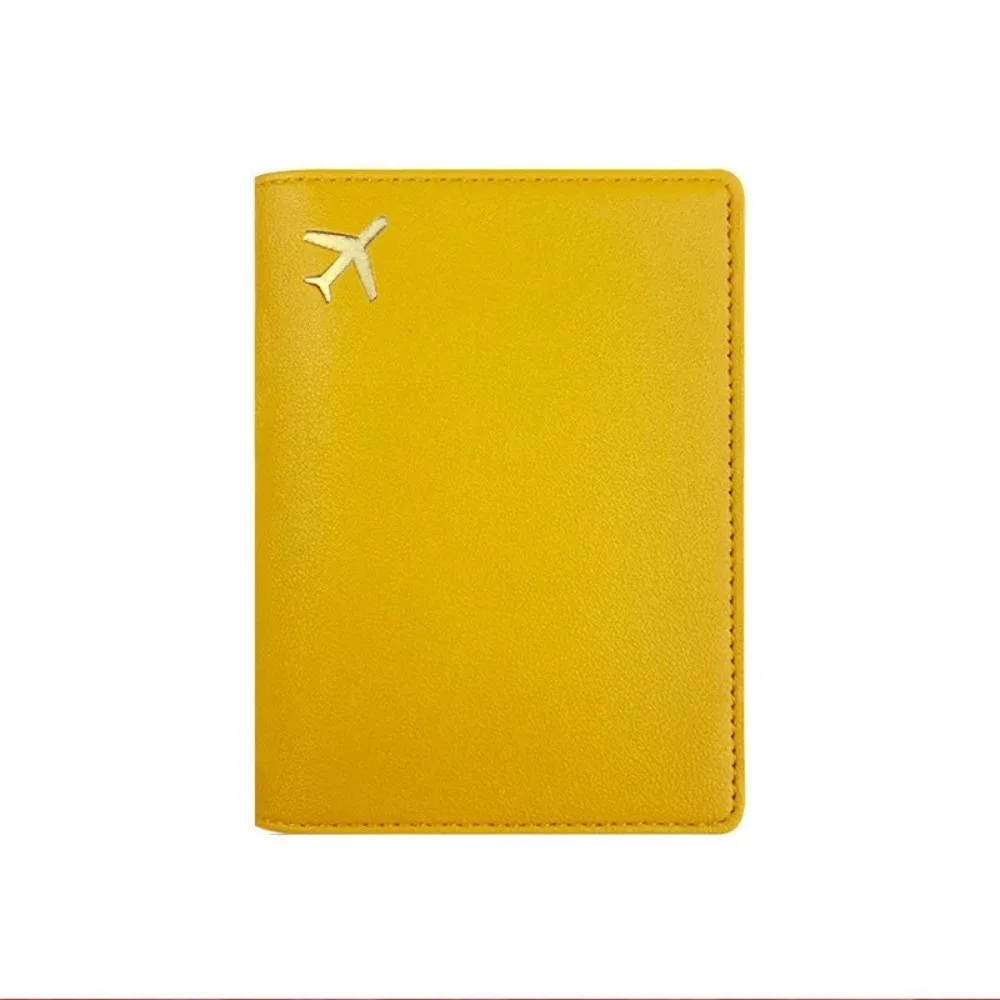 porte-passeport en cuir pu, étui léger et étanche pour passeport, couleur unie, rangement portable, portefeuille pour cartes de crédit