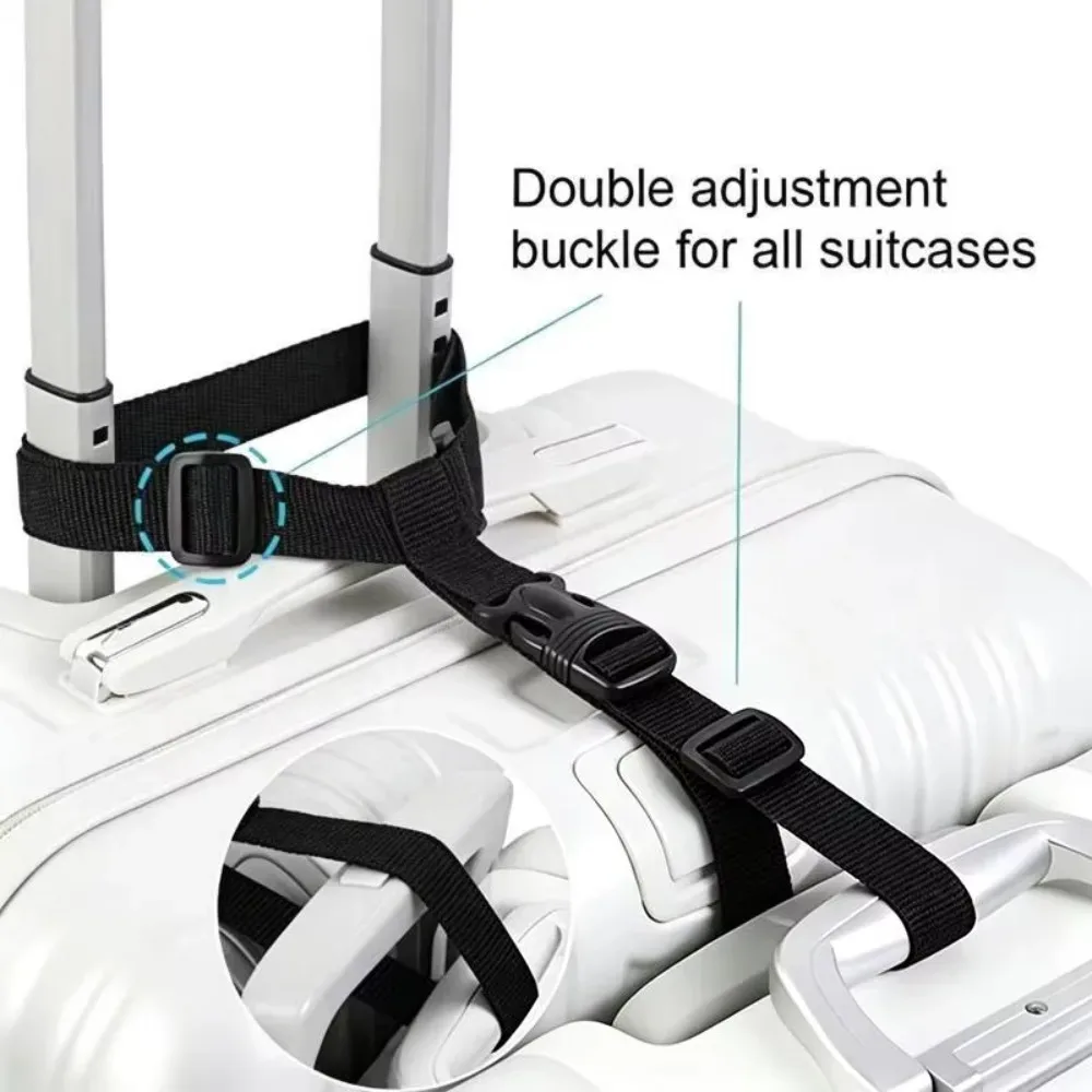1 pièce sangle de bagage de voyage télescopique élastique avec boucle à came réglable, sangle de voyage en nylon durable, ceinture pour sac de voyage, voyage en famille