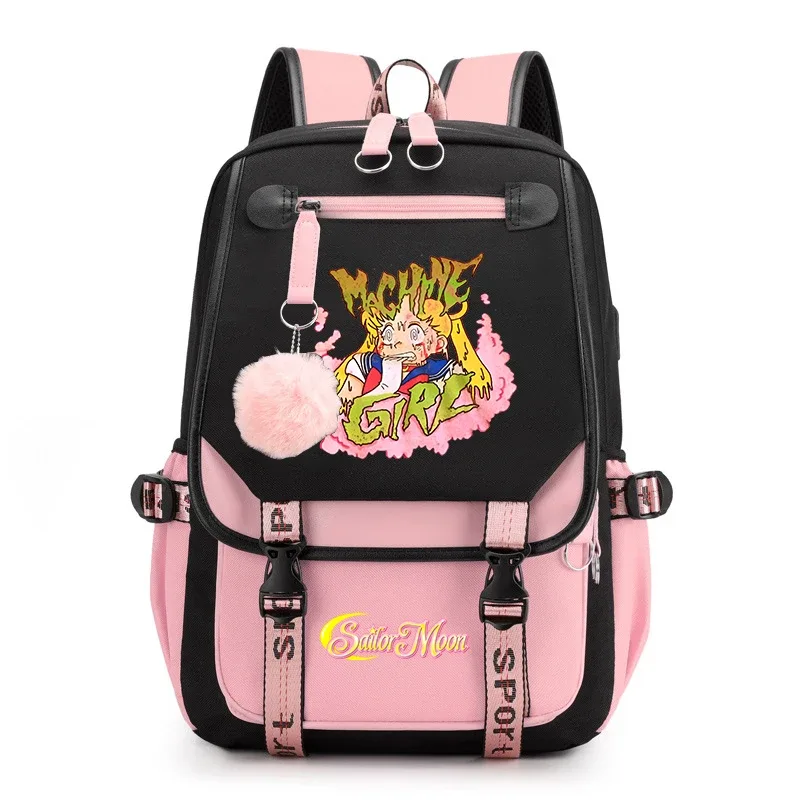 sac à dos décontracté sailor moon pour adolescentes, sac à dos scolaire pour étudiantes