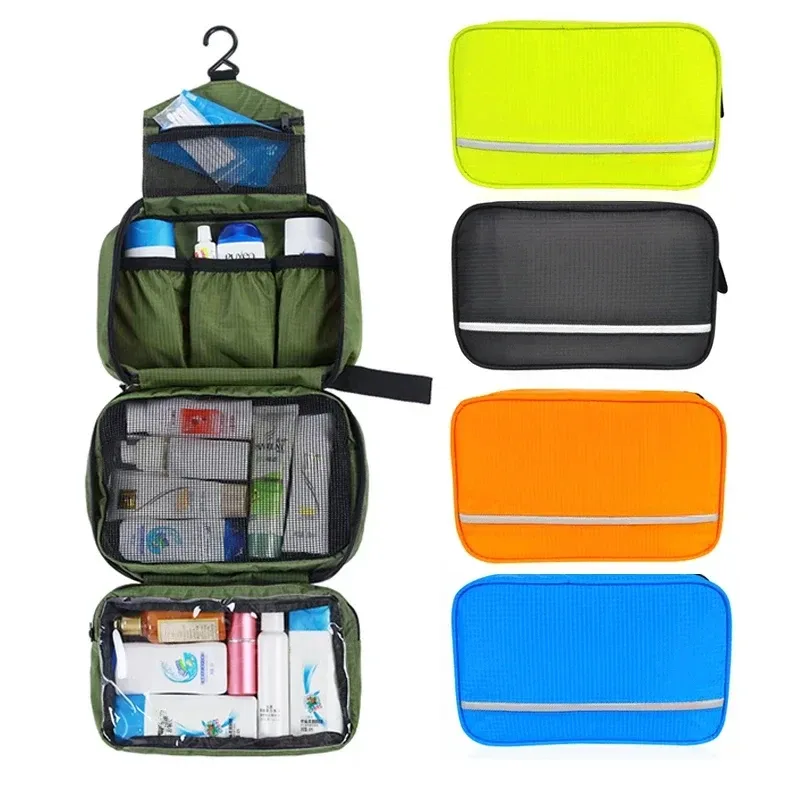 trousse de toilette suspendue pour hommes, grands sacs à cosmétiques imperméables, organisateur de voyage, articles de toilette pour dames, maquillage, toilettes, kit de salle de bain pliable