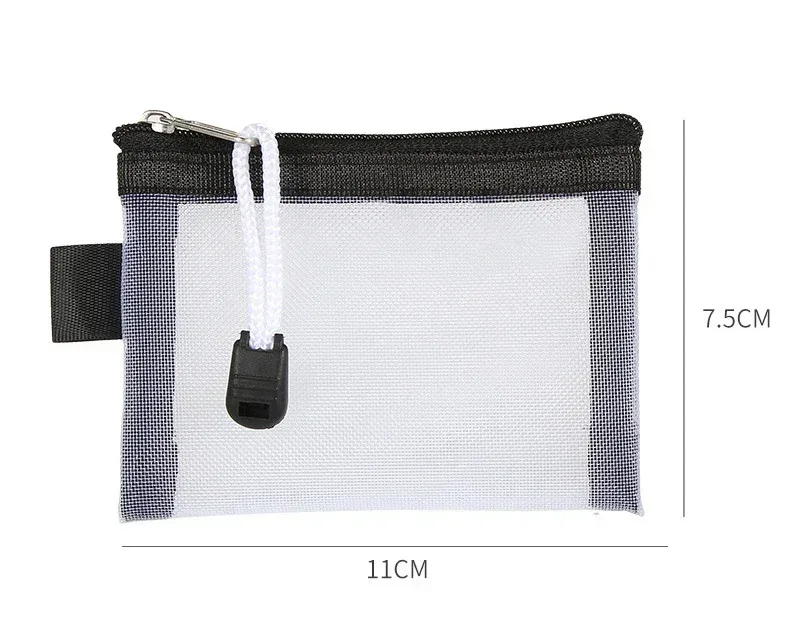 mini petit écouteur rouge à lèvres stockage portefeuille pochette femmes cosmétique organisateur maille maquillage sac