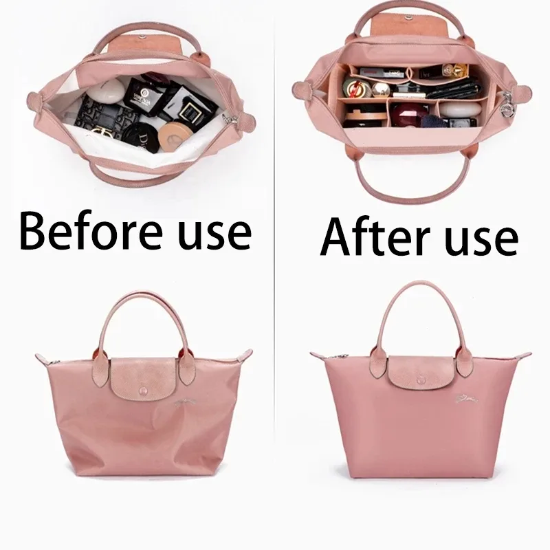 sac de rangement en feutre pour sac à main longchamp, organisateur portable, support de sac à main, sac de rangement intérieur pour maquillage de voyage