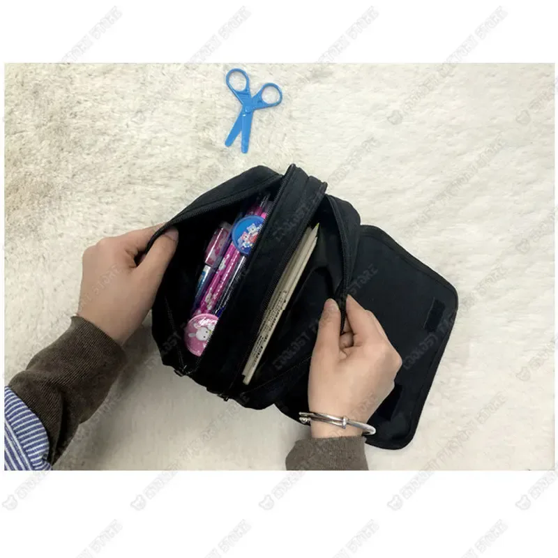 trousse à cosmétiques shingeki no kyojin, sac à stylos, levi eren, boîte à crayons, porte-brosse, étuis scolaires, anime attack on titan