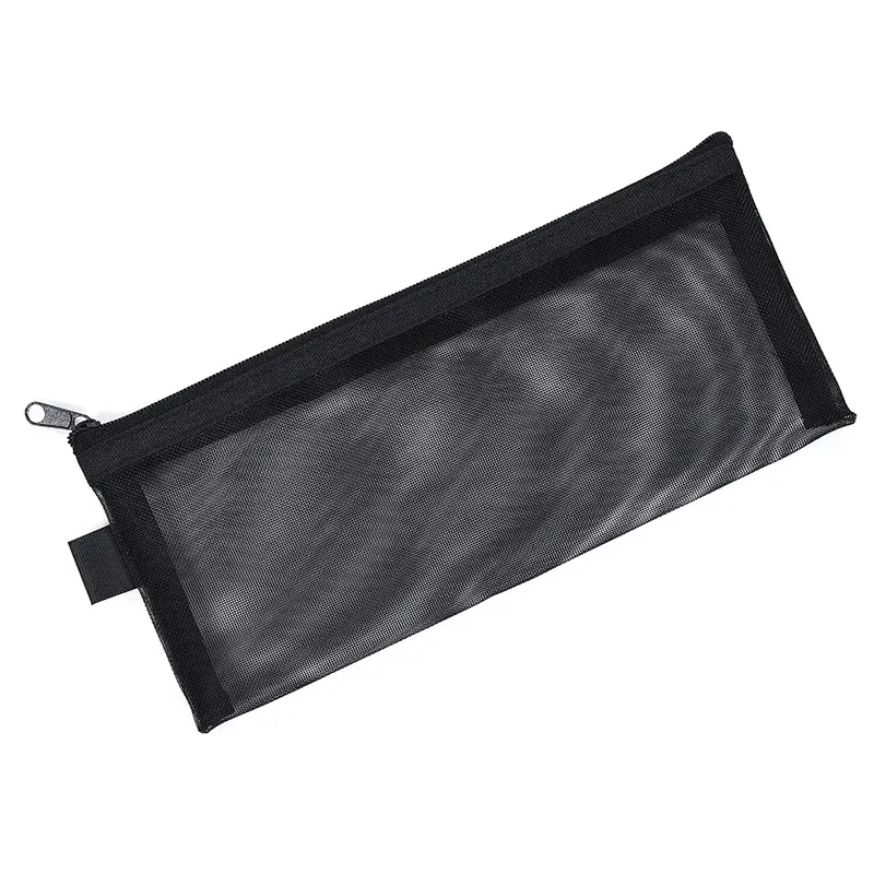 sac transparent de rangement de cosmétiques rond en maille, pochette de rangement de pinceaux de maquillage de grande capacité, étui à cosmétiques de voyage pour outils de pinceaux