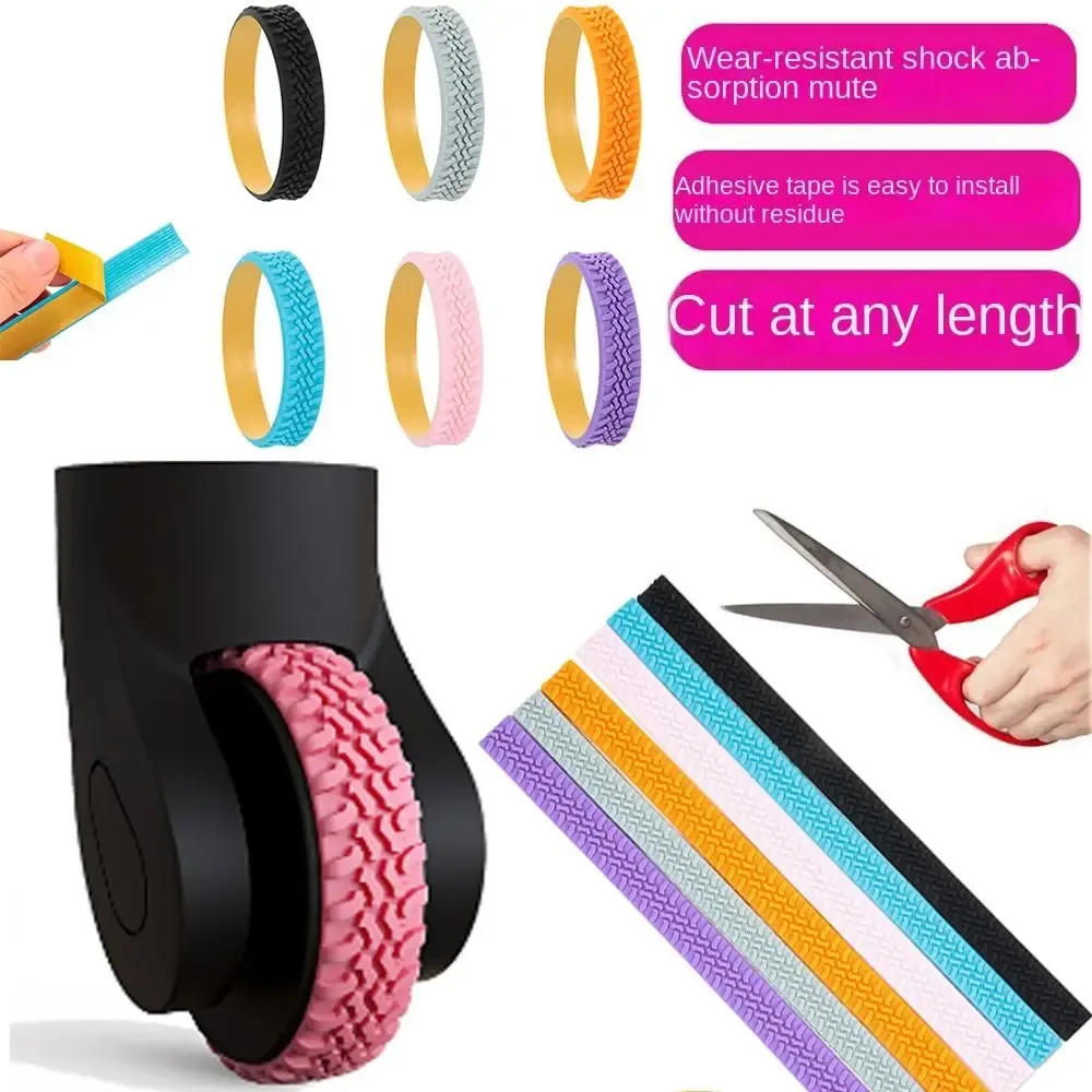 Pièces de valise essieux bagages roues protecteur réduire l'usure des roues amortissement chariot boîte roulettes couverture bruit roues garde couverture