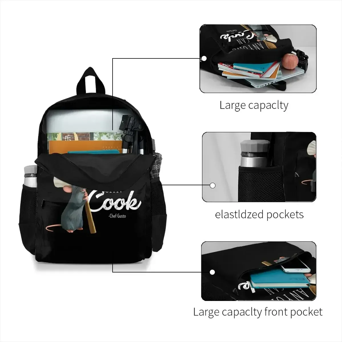am pix ratatouille tendance sac à dos grande capacité salle de sport nouveau style sac à dos d'équitation écologique