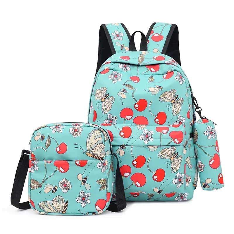 crossten 3 pièces/ensemble sacs de lycée pour femmes garçons un sac à bandoulière sacs à dos grand étudiant sac de voyage hommes école sac à dos mochila