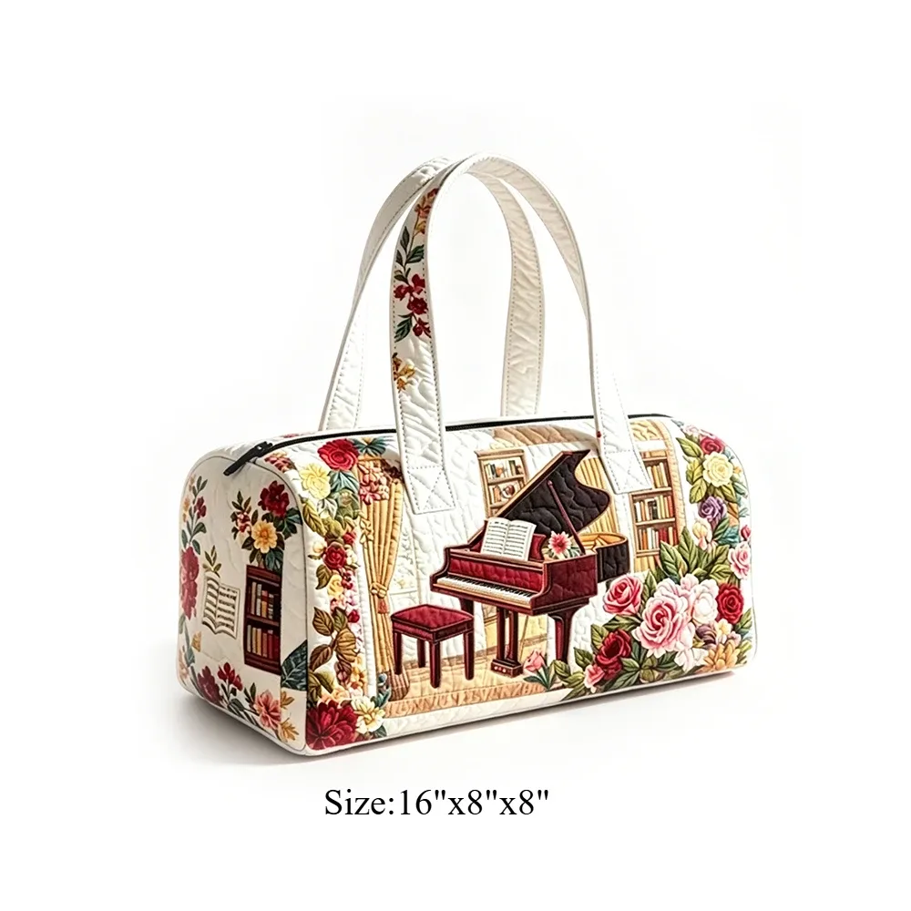 sac de voyage matelassé, sac de week-end, motif floral tropical chat mignon, bagage à main léger pour la plage, les vacances, les fêtes et le sport