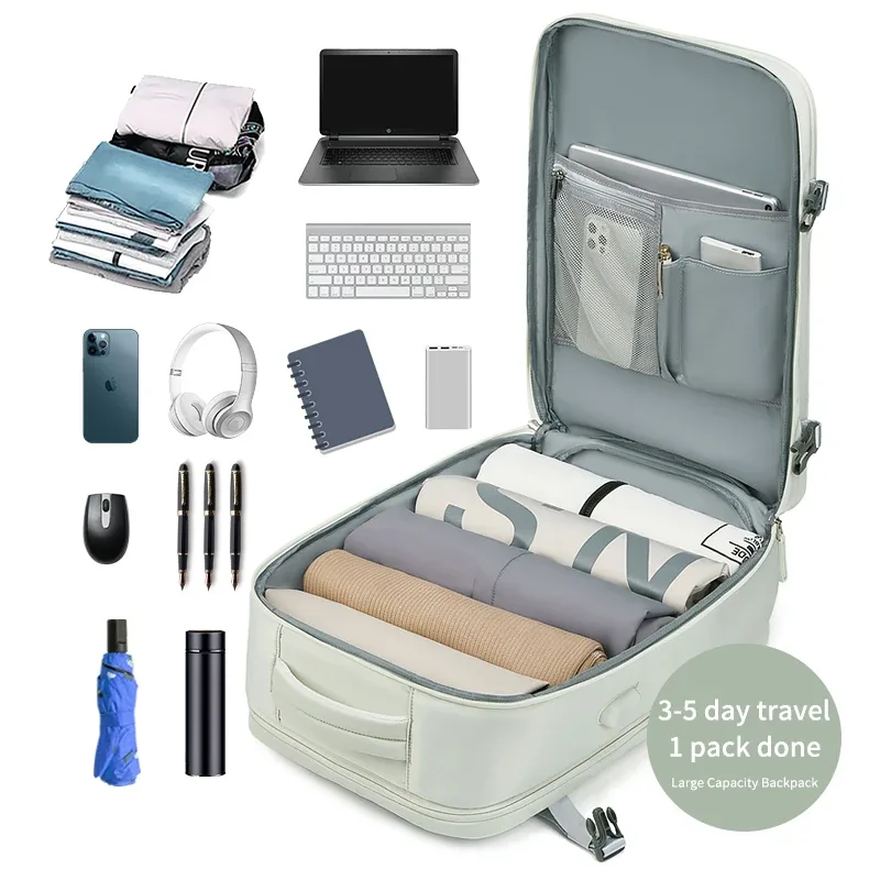 femme voyage sac à dos affaires 16 pouces sac à dos pour ordinateur portable mode école sac à dos usb charge sac à dos étanche avec sac à chaussures