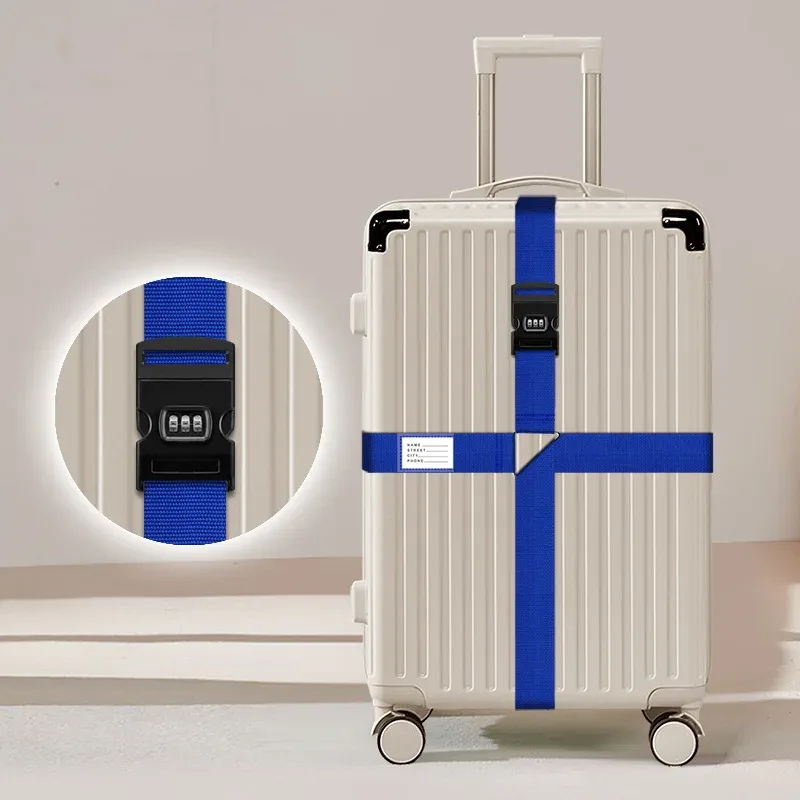 sangles à bagages avec cadenas à combinaison, sangles épaissies pour valises et chariots, sangles à cadenas à combinaison pour voyages internationaux