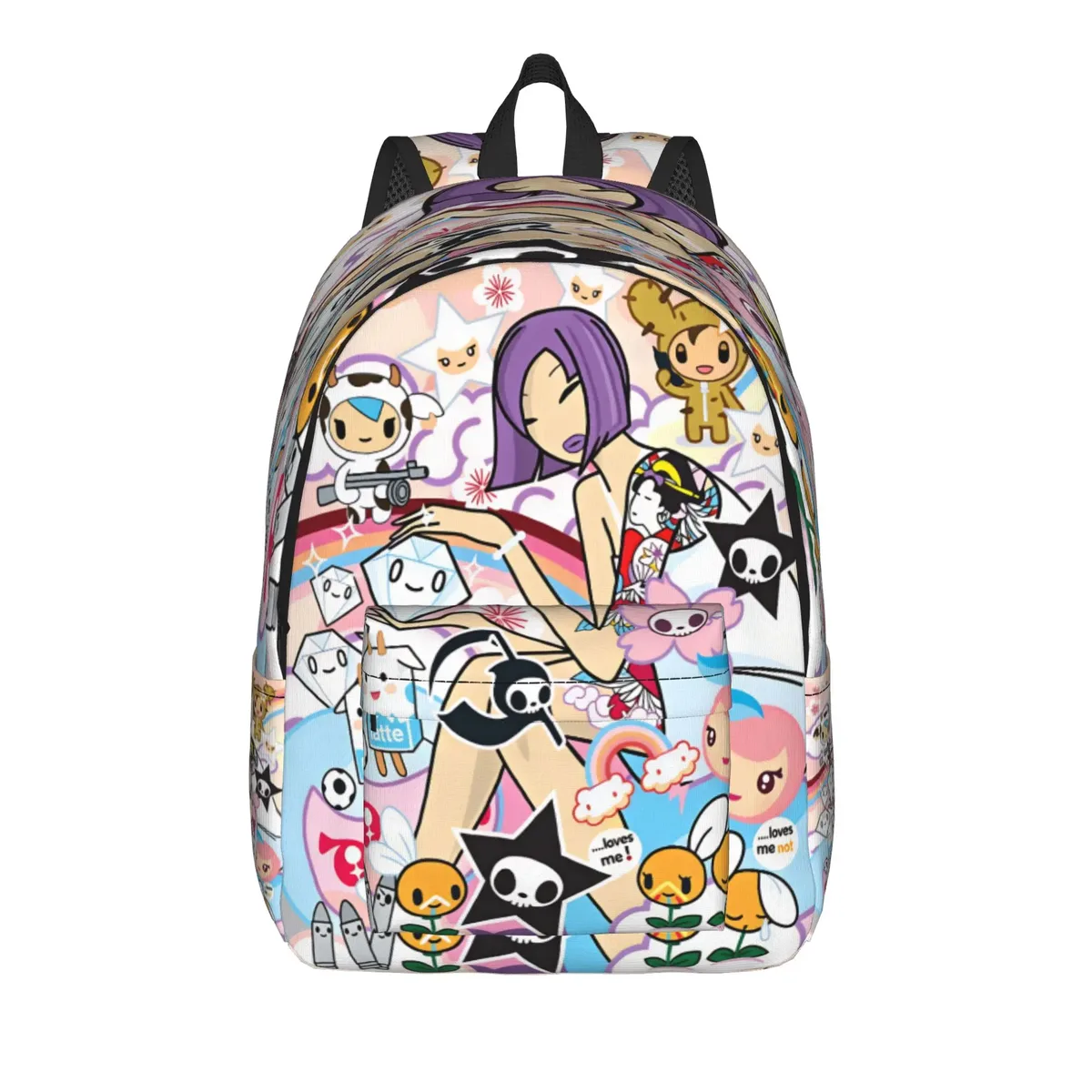 sac à dos tokidokii pour fille, sacs à dos de sport en polyester, sacs à dos souples et amusants pour le lycée
