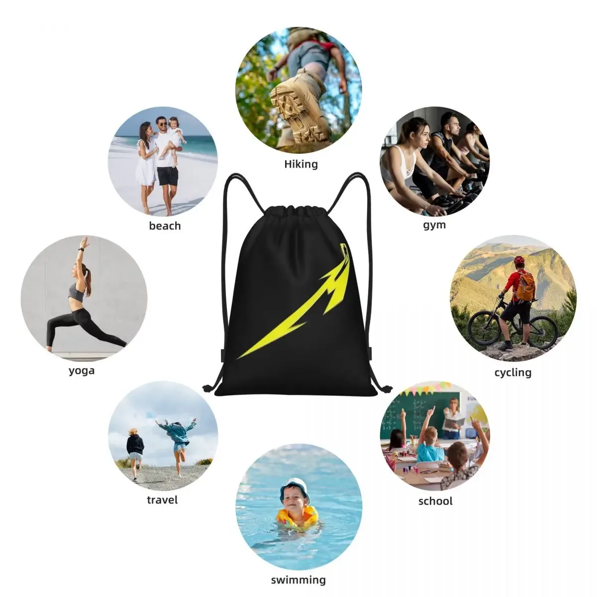 metallicas m72 word tour backpacks sacs à cordon multifonctions sacs de sport sacs à livres pour étudiants en voyage