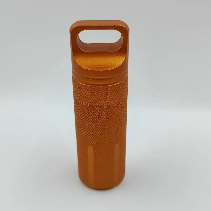 boîte de rangement étanche pour sac à dos, fixation d'extérieur, bouteille de médicaments portable, accessoire de porte-clés cylindrique scellé en alliage d'aluminium