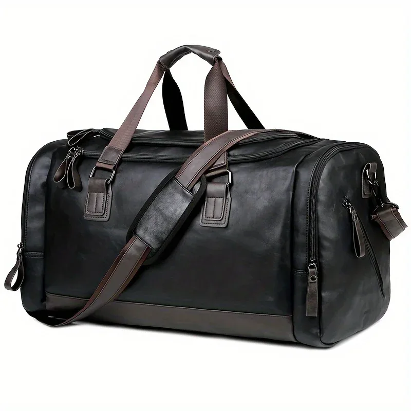 sac de voyage élégant pour hommes, réglable, multi-compartiments, grande capacité, pour les voyages du week-end et les sorties décontractées