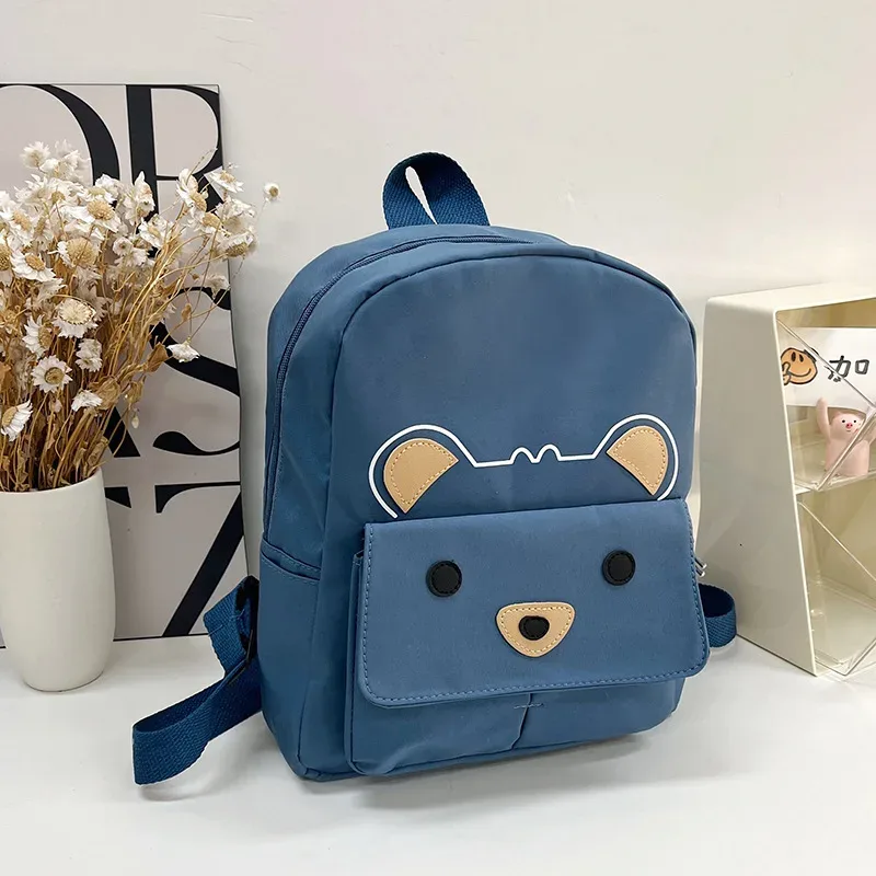 dessin animé ours enfant sacs à dos mignon enfants sac d'école grande capacité maternelle toile sac garçon fille voyage aller à l'école sac à dos