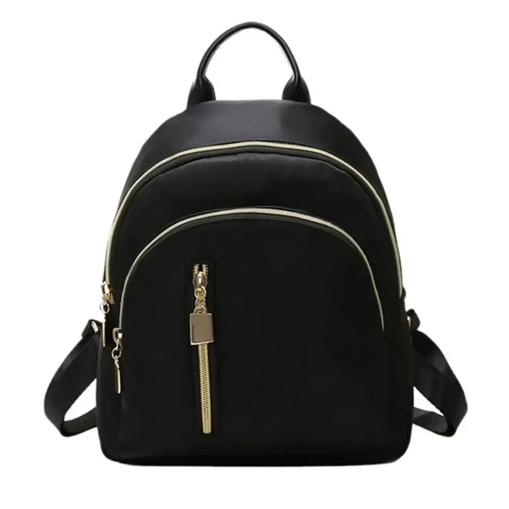 mini sac à dos noir tendance pour femme, sac à main multifonction mignon pour fille, sac à dos oxford, sac à bandoulière de voyage pratique