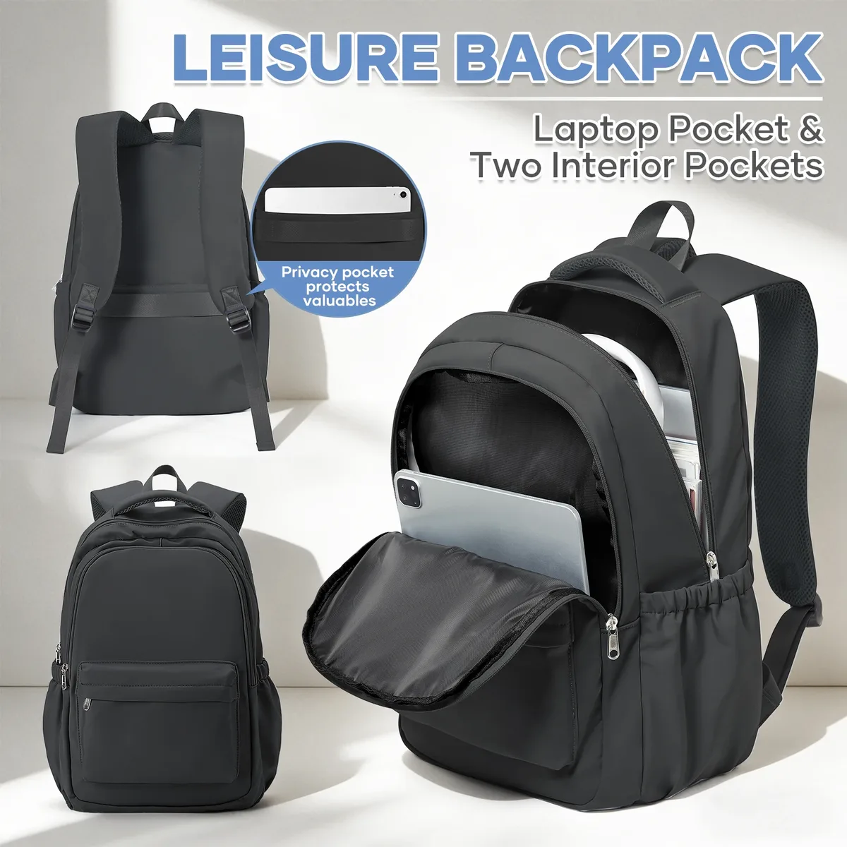 sac à dos pour l'école primaire, sac d'école pour adolescentes, sac à dos léger pour femmes, sac à dos imperméable pour ordinateur portable, sacs à dos pour tous les jours