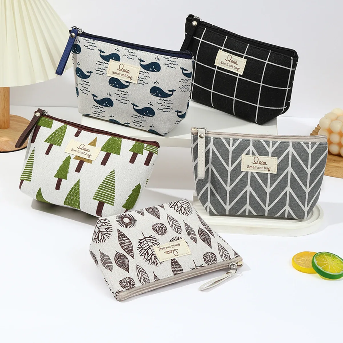 sac de maquillage en toile japonais et coréen, simple et portable, sac de rangement de voyage, trousse de toil