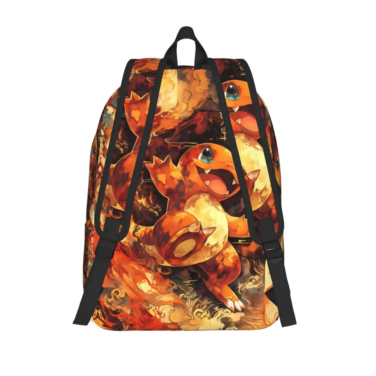 Sac à dos tendance sur le thème de Pokémon Charmander Fire, Mochilas, sac à dos décontracté pour l'école, grande capacité