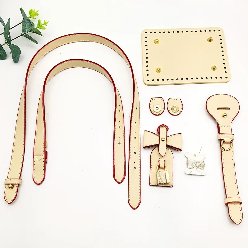 sac seau vintage fait main en paille tressée avec accessoires en cuir pu, bandoulière simple pour sac à bandoulière ou sac croisé