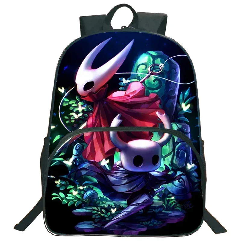 sac d'école léger sac à dos de chevalier creux jeu de dessin animé impression cartable pour enfants sac à dos de grande capacité garçons filles sac à dos de voyage