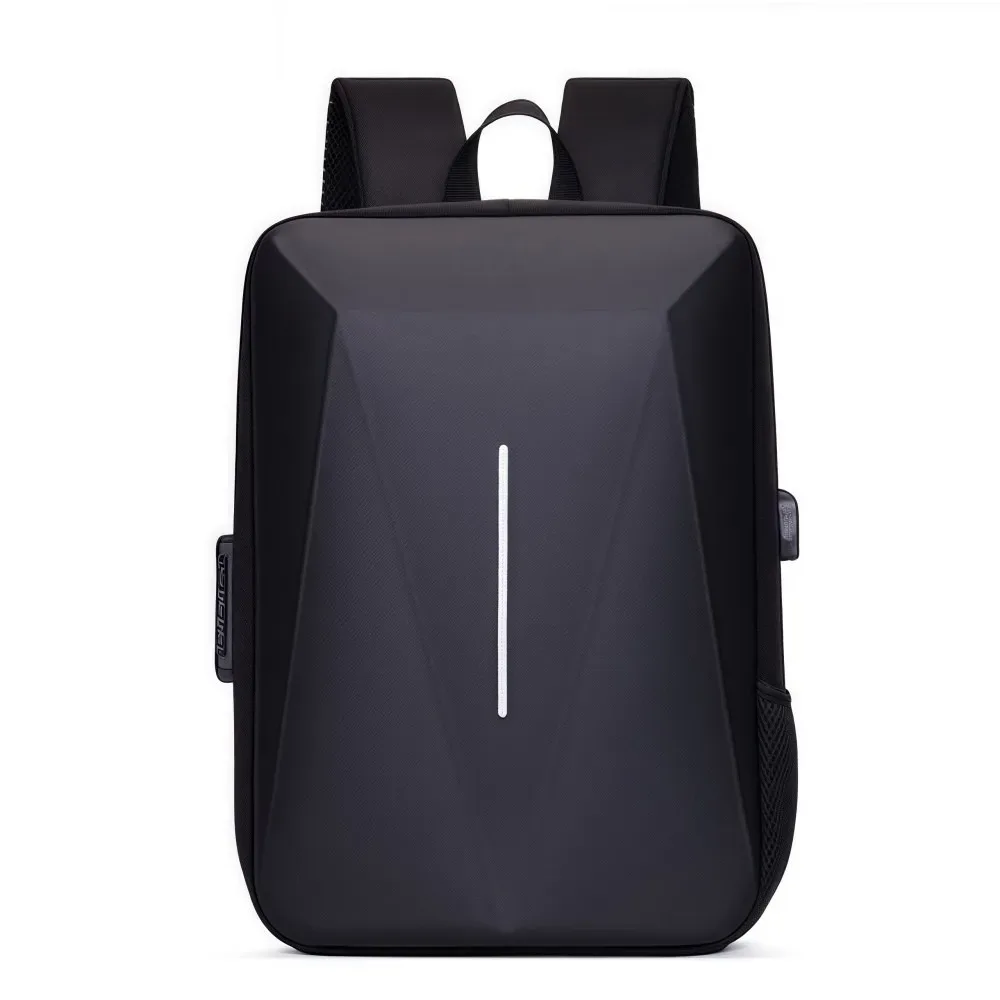sac à dos antivol à coque rigide, grande capacité, port de charge usb, sac à dos décontracté en eva, sac d'ordinateur multifonctionnel imperméable pour affaires