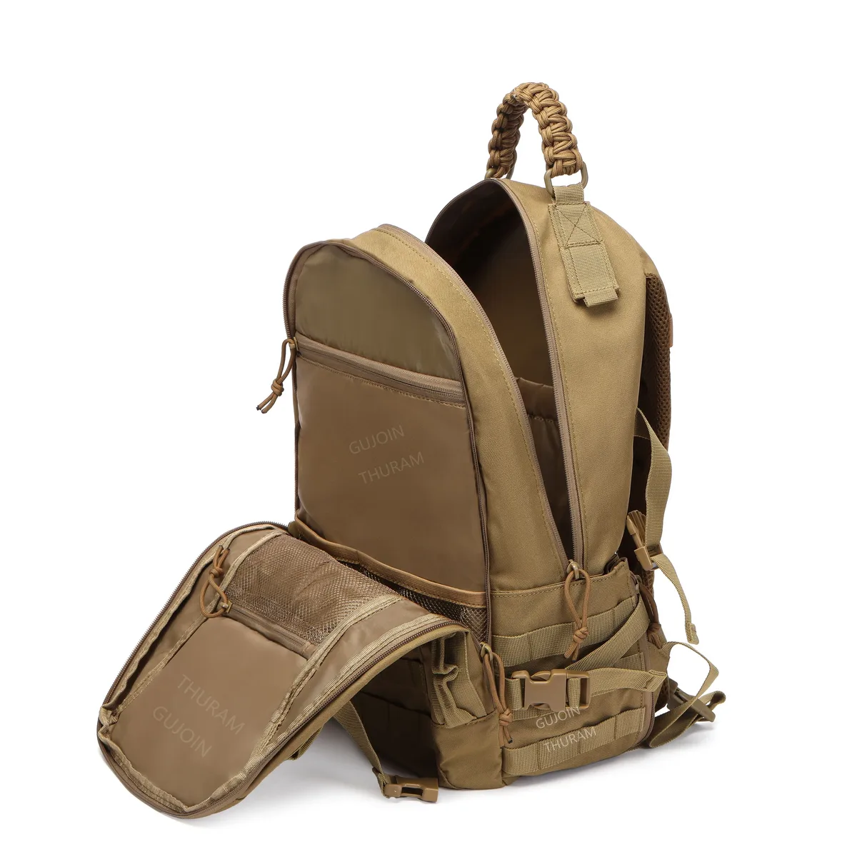 style de sac à dos tactique 38l, sac à dos extérieur étanche de grande capacité avec système molle, sac de randonnée camping voyage bug out