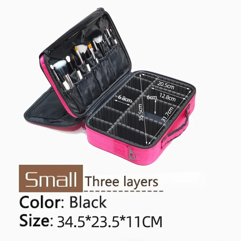 trousse à cosmétiques de grande capacité pour femmes, trousse de maquillage de voyage professionnelle, nouvelle mise à niveau, vente chaude