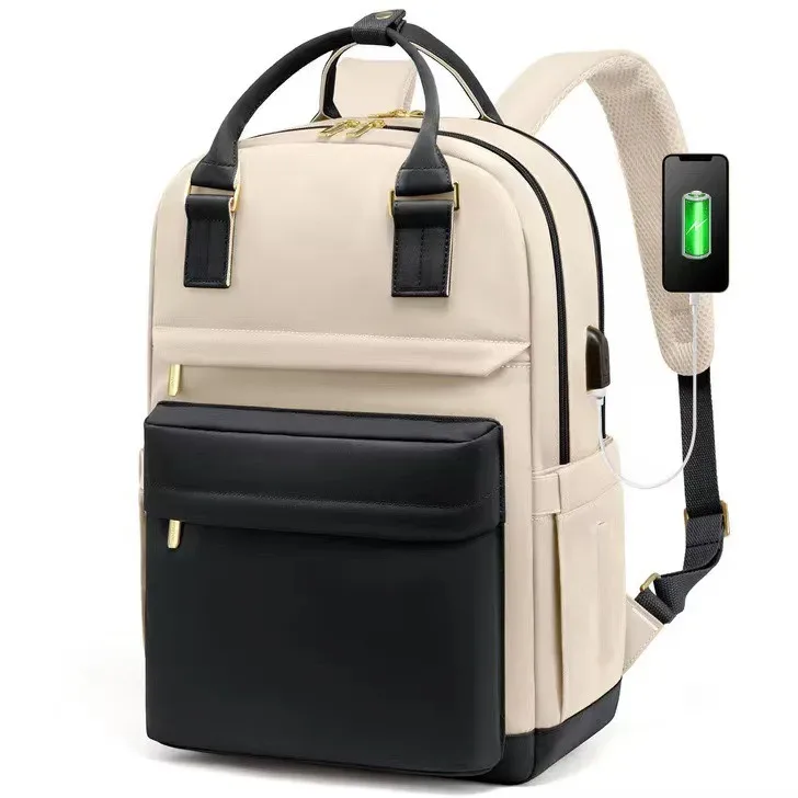 sac à dos pour ordinateur portable avec port de chargement usb, sac à dos d'affaires en cas de déchirure pour les voyages, sac à dos décontracté pour hommes et femmes, 14 pouces, 15 pouces