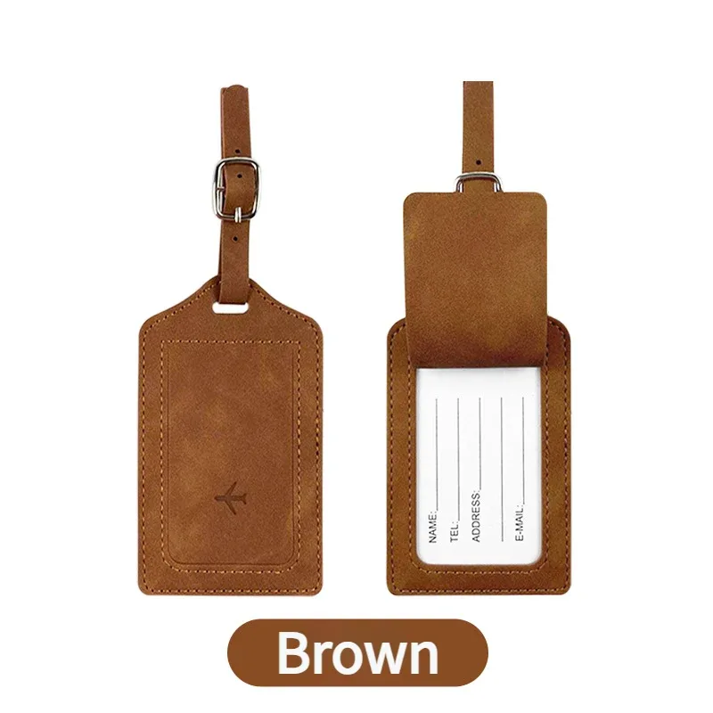 essentiels de voyage : porte-passeport à blocage rfid + ensemble d'étiquettes de bagage en cuir