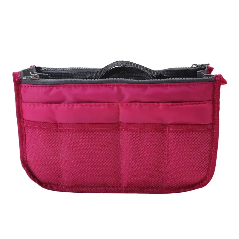 organisateur insérer sac femmes nylon voyage insérer organisateur sac à main sac à main grande doublure dame maquillage cosmétique sac pas cher femme fourre-tout