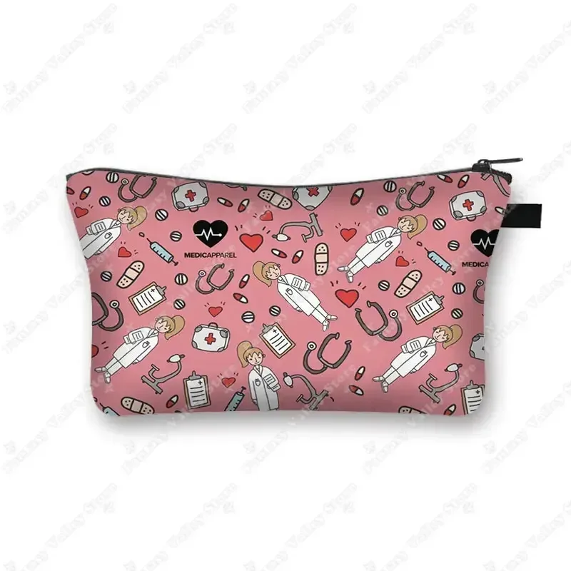étui à cosmétiques pour médecin et infirmière, stéthoscope médical, seringue, trousse de toilette, organisateur, sacs à cosmétiques pour femmes, trousse de maquillage pour hôpital ecg