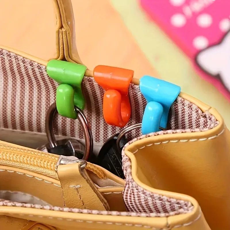 crochets de sac muraux-organisateurs de clés en plastique faciles à installer pour sacs à main, empêchent les clés perdues, durables et légers, polyvalents s