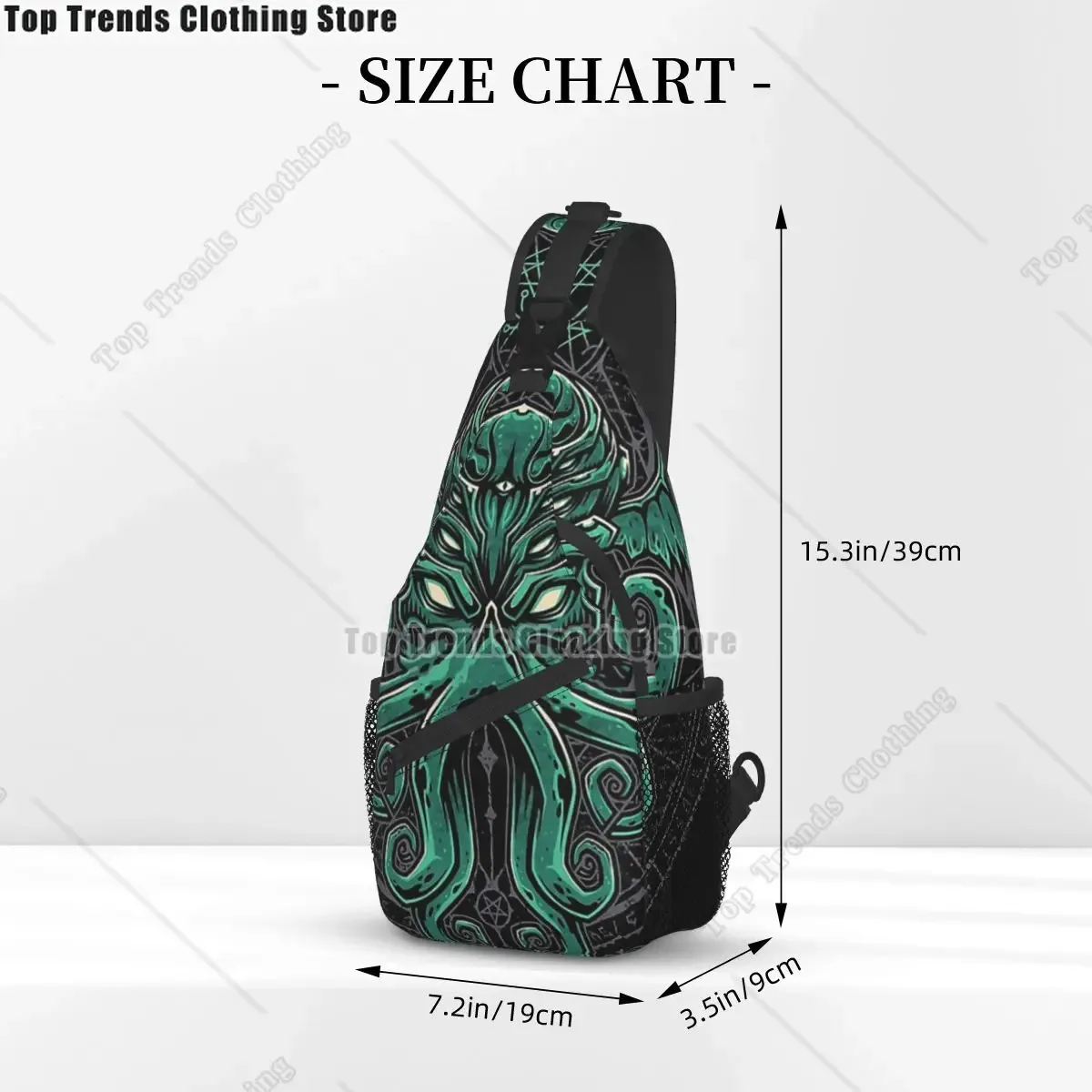 l'appel de cthulhu sac à bandoulière sport grand sac de poitrine unisexe femmes homme mode sacs à dos à bandoulière voyage