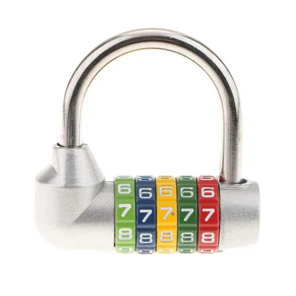 Cadenas à combinaison à 5 chiffres réinitialisable en alliage de zinc, mini cadenas de sécurité pour valise et sac de voyage