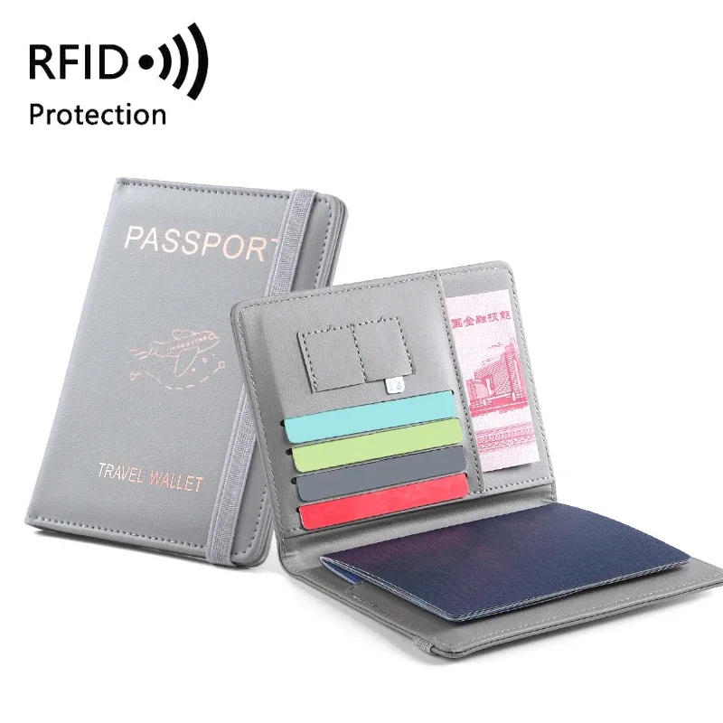 porte-passeport étanche, étui de voyage en cuir pu, portefeuille pour cartes de crédit, mignon livre de passeport pour femmes/hommes