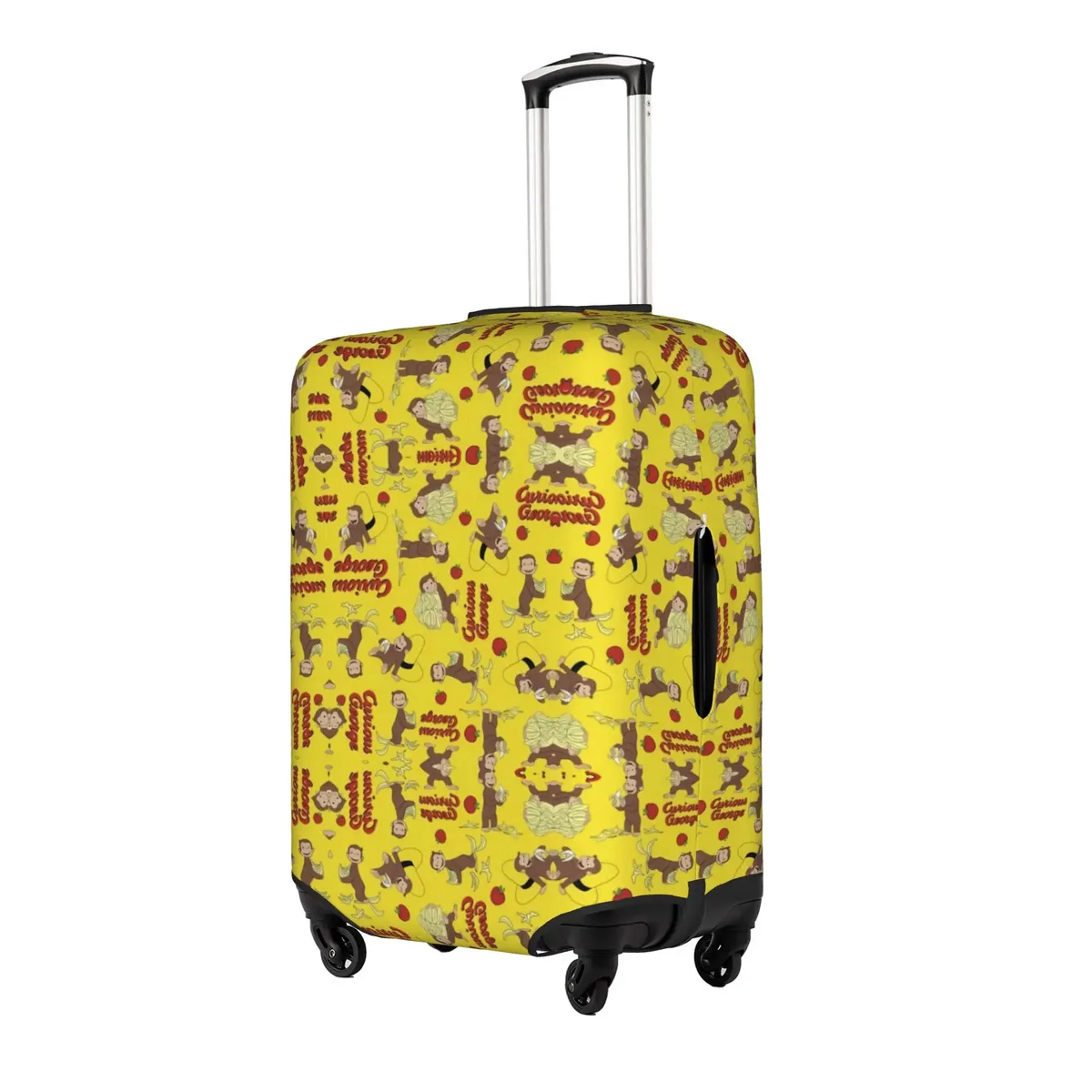 housse de valise anti-poussière, motif dessin animé curious george funny tv monkey anime, protection pour bagages de 18 à 32 pouces