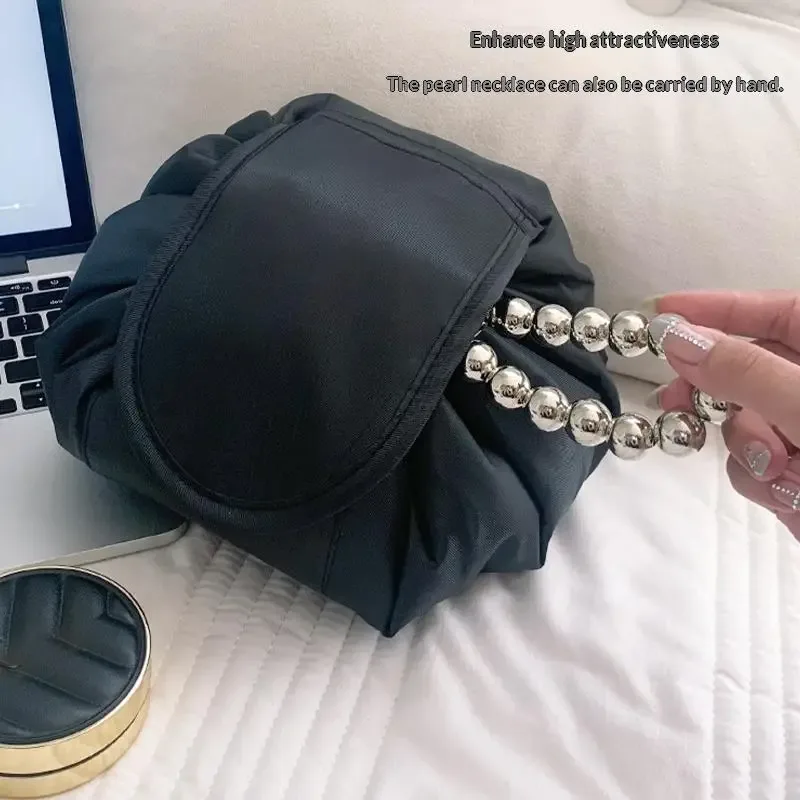 sac cosmétique à cordon pour femmes, sac de rangement de voyage, trousse de maquillage portable, trousse de toilette imperméable