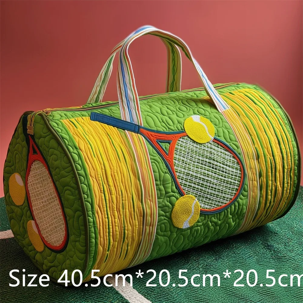 sac de sport matelassé imprimé en 3d pour raquette de tennis, grande capacité, sac de voyage et de sport, sac de week-end tendance pour hommes et femmes