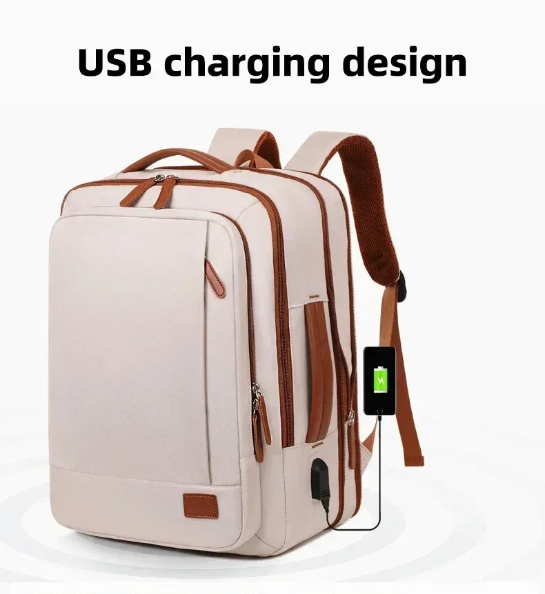 sac à dos d'affaires étanche pour femmes, sac pour ordinateur portable, sac de banlieue pour week-end avec port usb, sacs pour étudiants, sac de jour de voyage
