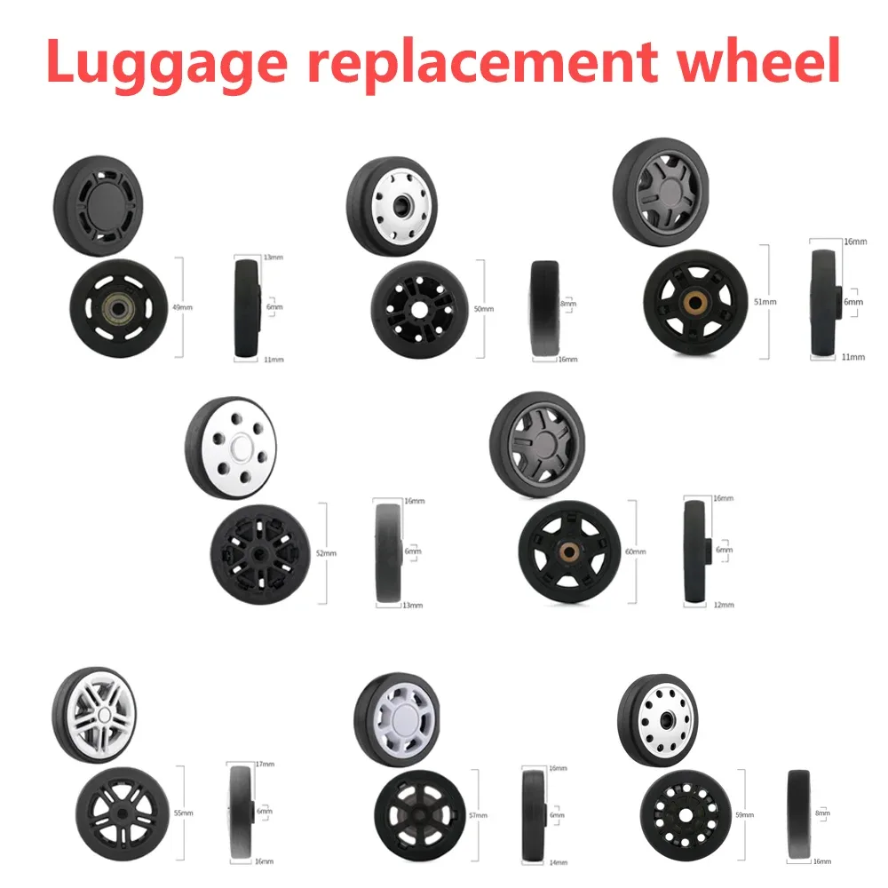 Bagage roue universelle valise chariot rouleau avion roue entretien remplacement rechange absorbant les chocs accessoires de voyage